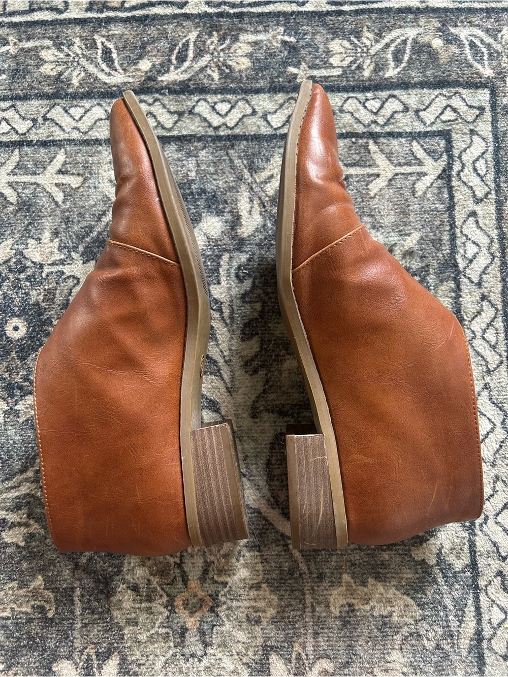 Universal Thread Brown Pointed-Toe Leather Mules - Picture 4 of 4